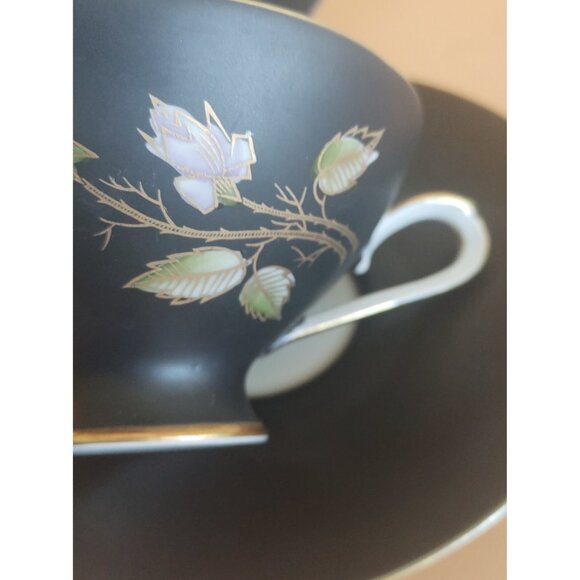 Royal Porzellan Bavaria KPM Trio Set Cup, Saucer and Breakfast Plate Black Matte - Picture 11 of 16